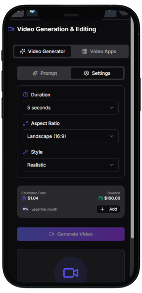  Video Settings Panel